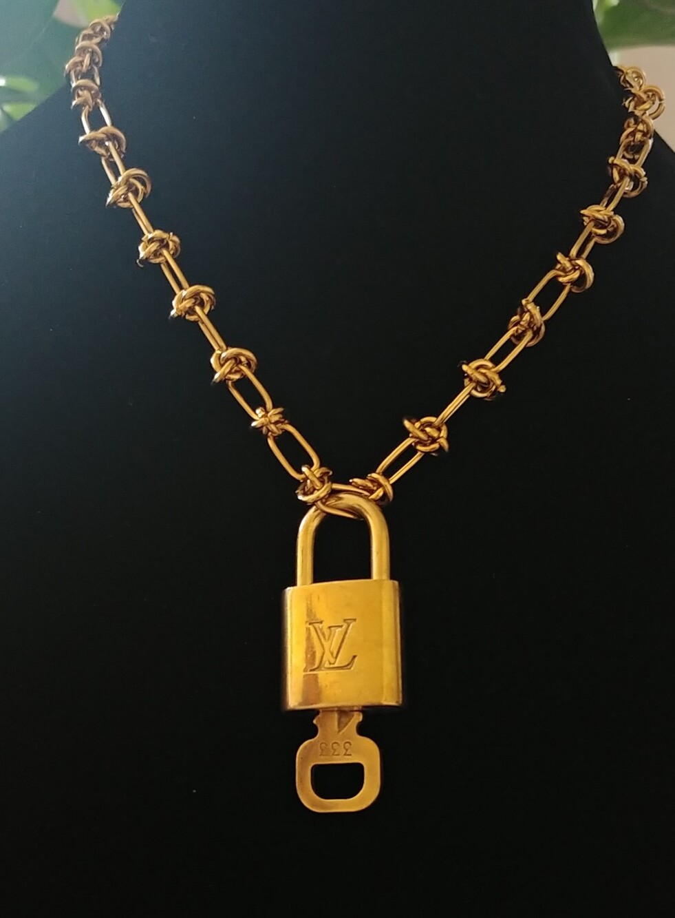 Louis Vuitton Gold-tone Padlock Necklace - Picture 6 of 8
